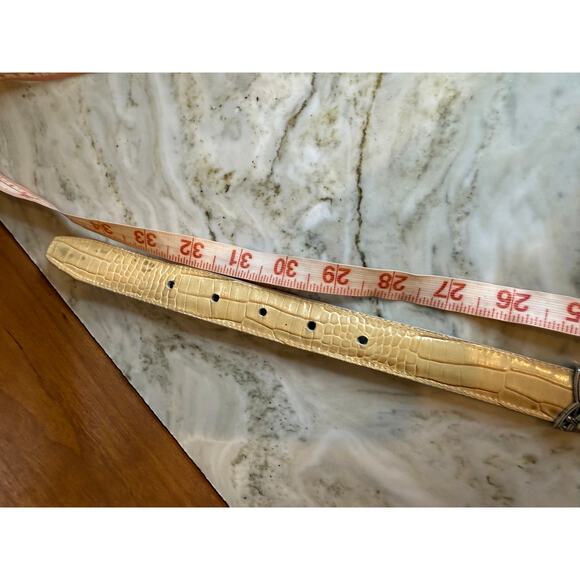 Vintage Brighton Belt Reversible Cream White M